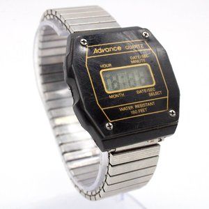 Vintage Advance Digital Watch Unisex Water Resistance and Quartz Movement